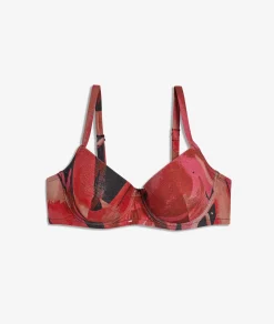 Etam Balconette glitter bikini top BrickBackgroundPrint Sale