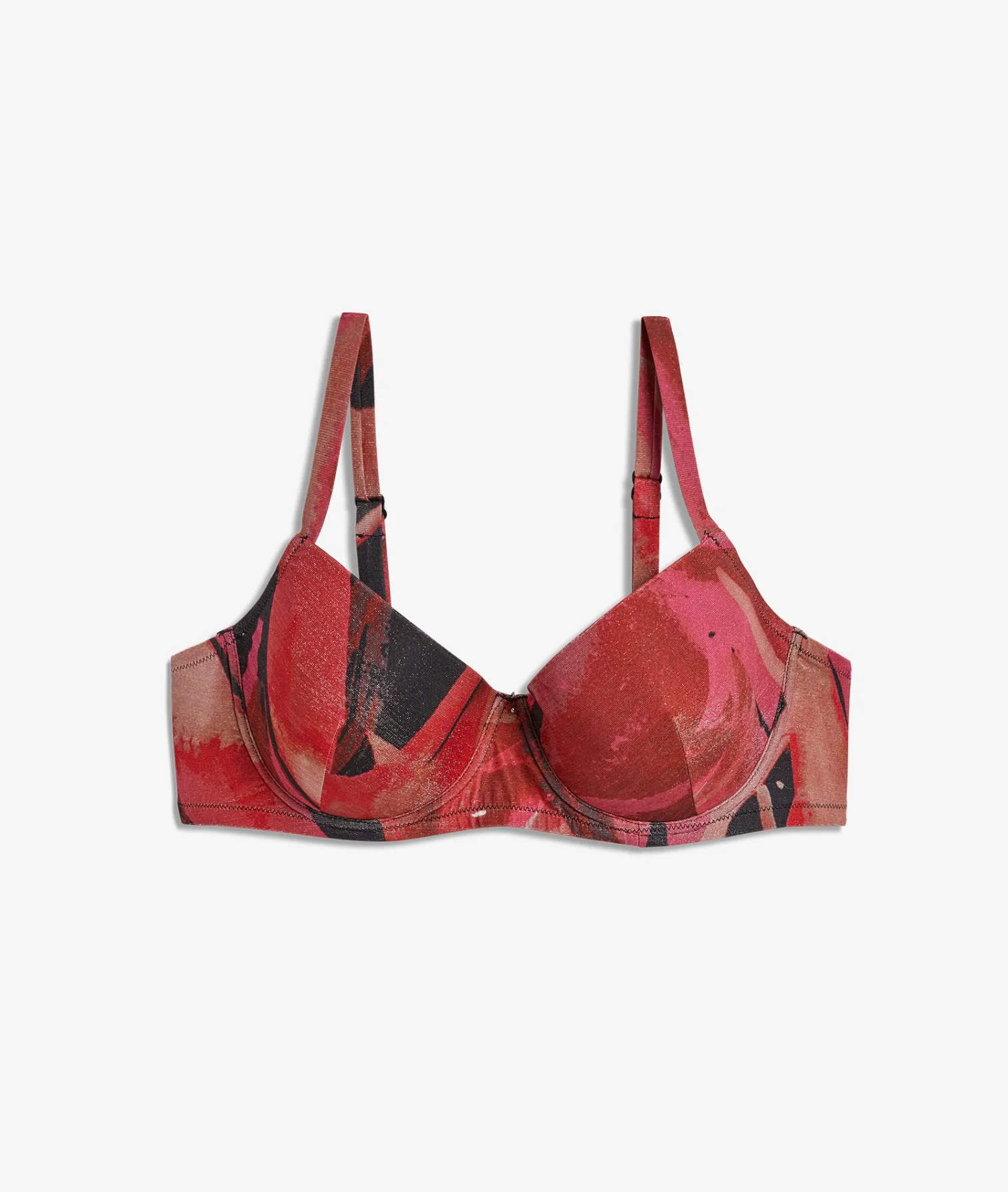 Etam Balconette glitter bikini top BrickBackgroundPrint Sale