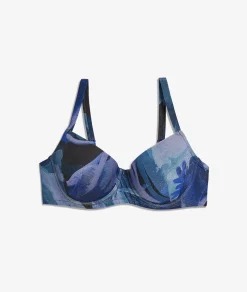 Etam Balconette glitter bikini top BLUE Cheap