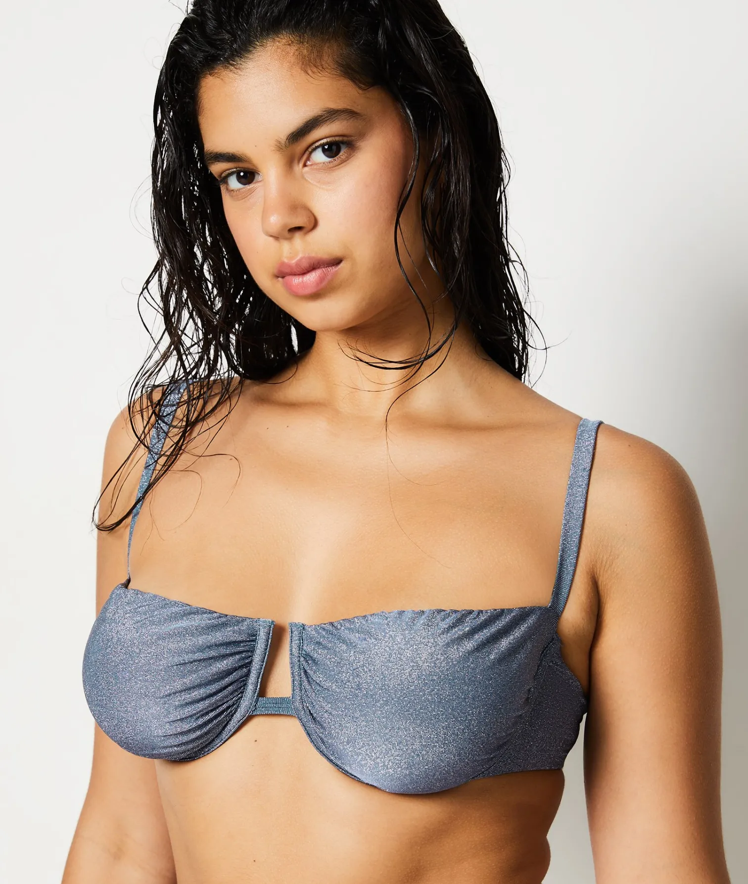 Etam Balconette Iridescent Bikini Top LIGHTGREY Best Sale