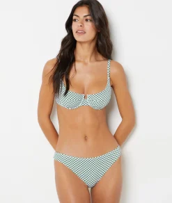 Etam Bikini Bottom with Pattern GREEN Hot
