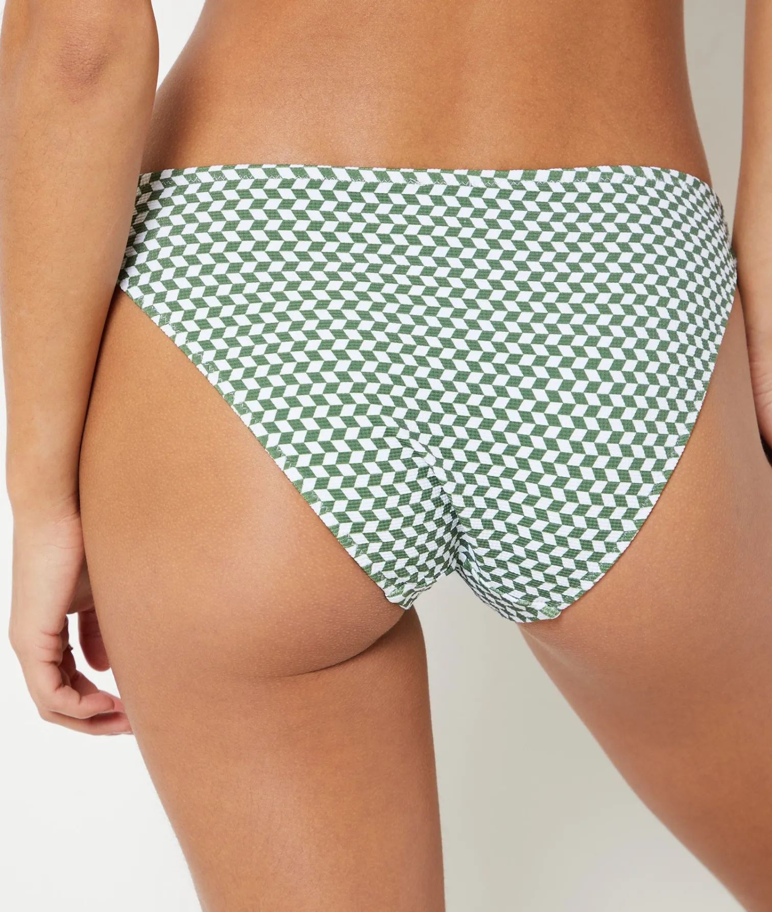 Etam Bikini Bottom with Pattern GREEN Hot
