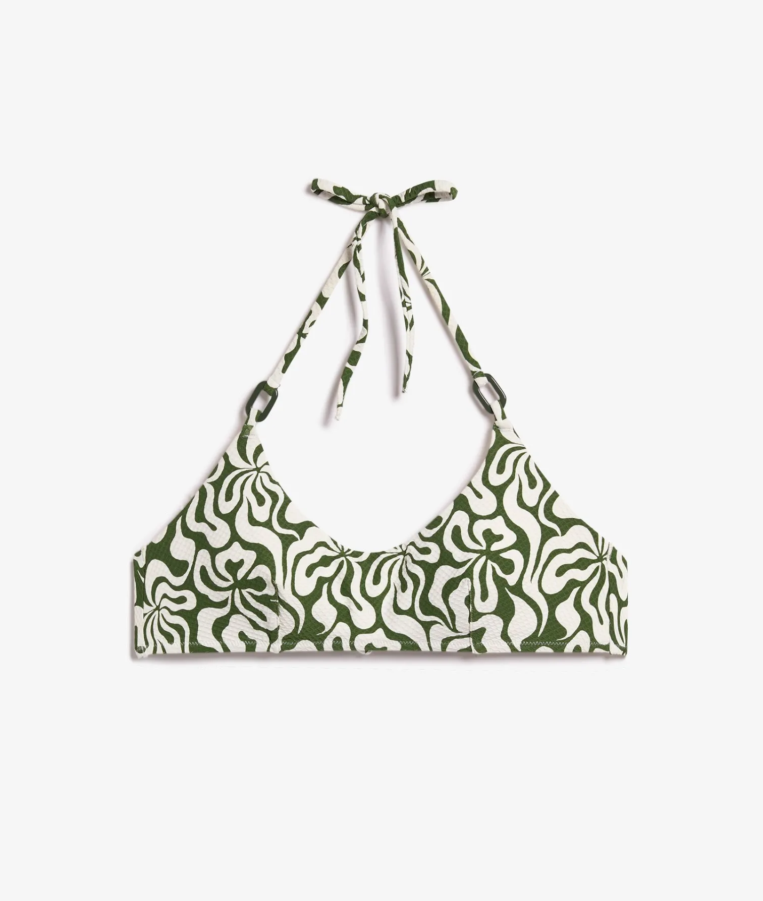 Etam Bikini Top with Ring Details WHITE Cheap