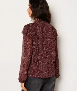 Etam Blouse à motifs avec volants IMPFDBRIQUE Hot