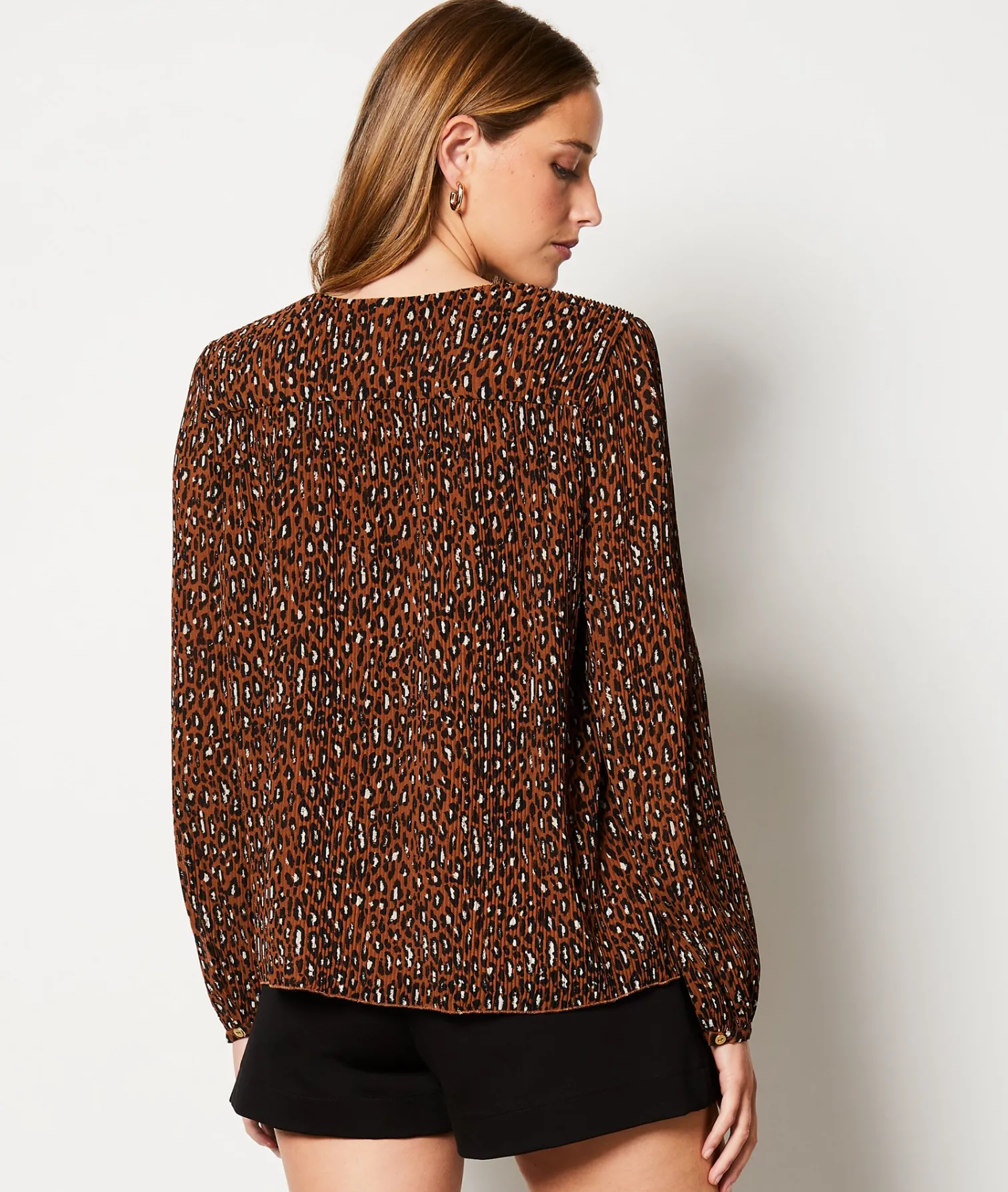 Etam Blouse boutonnée imprimée léopard IMPFDTAUPE Best