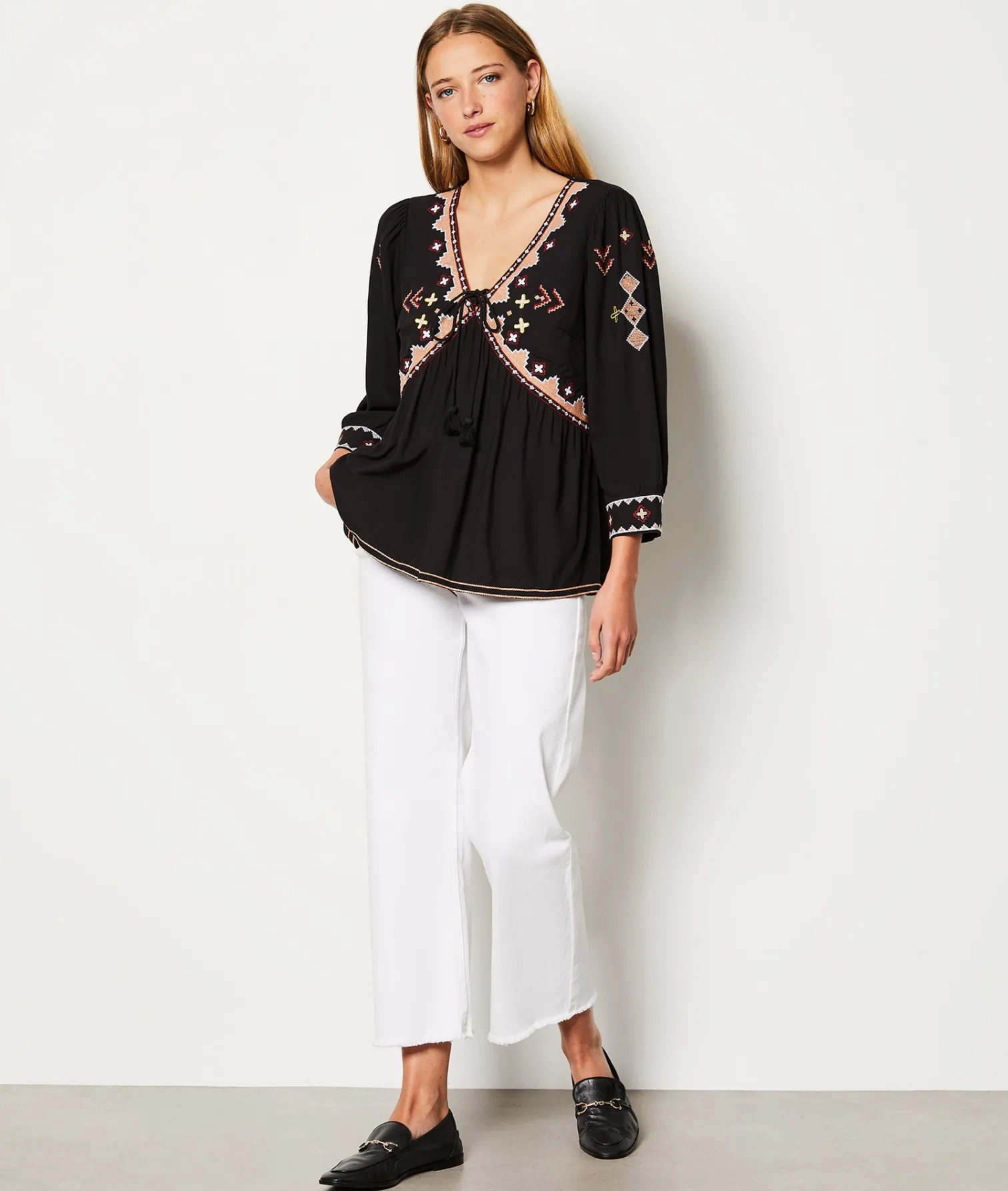 Etam Blouse brodée NOIR Best Sale