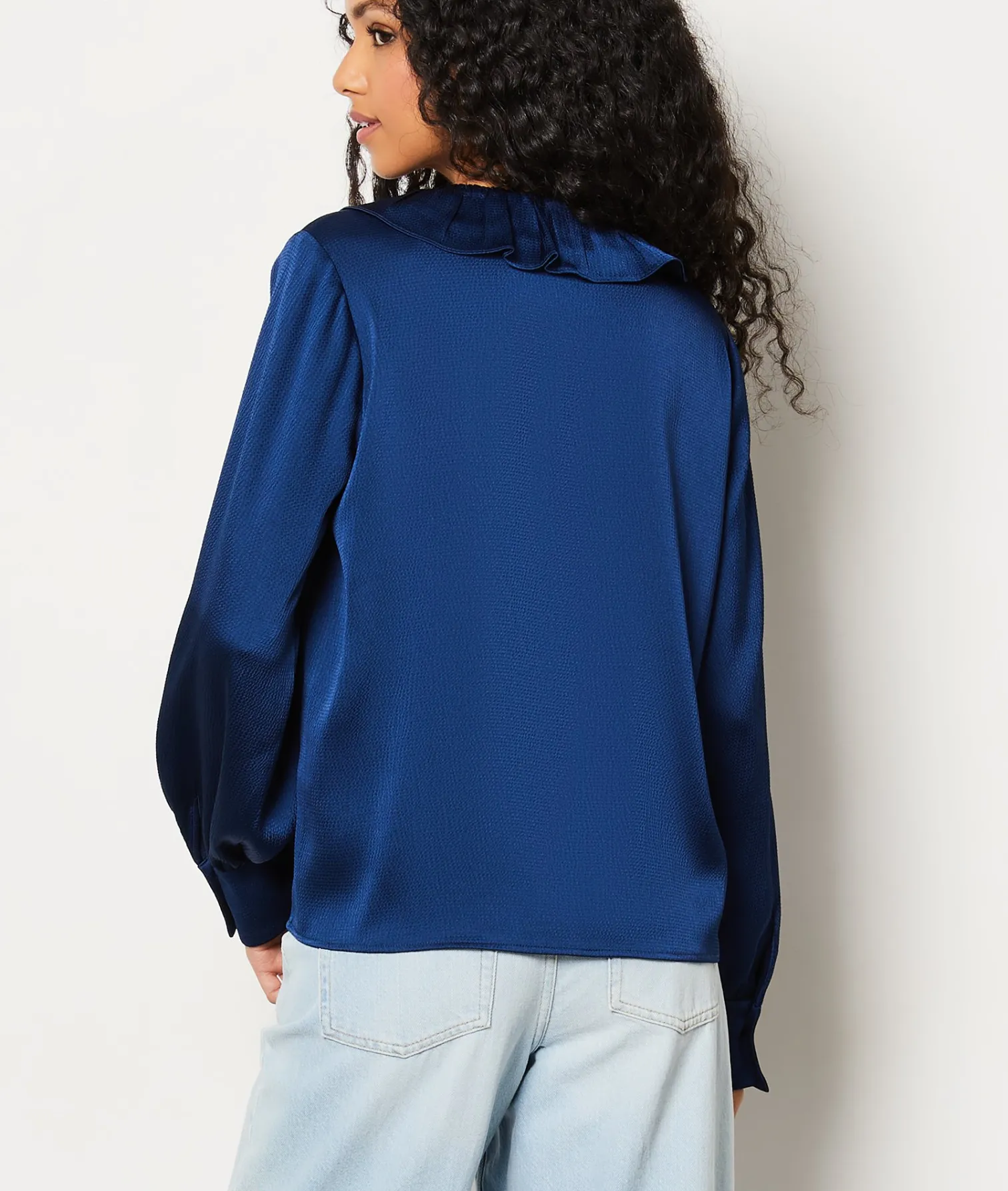 Etam Blouse col à lacets BLEUNUIT New
