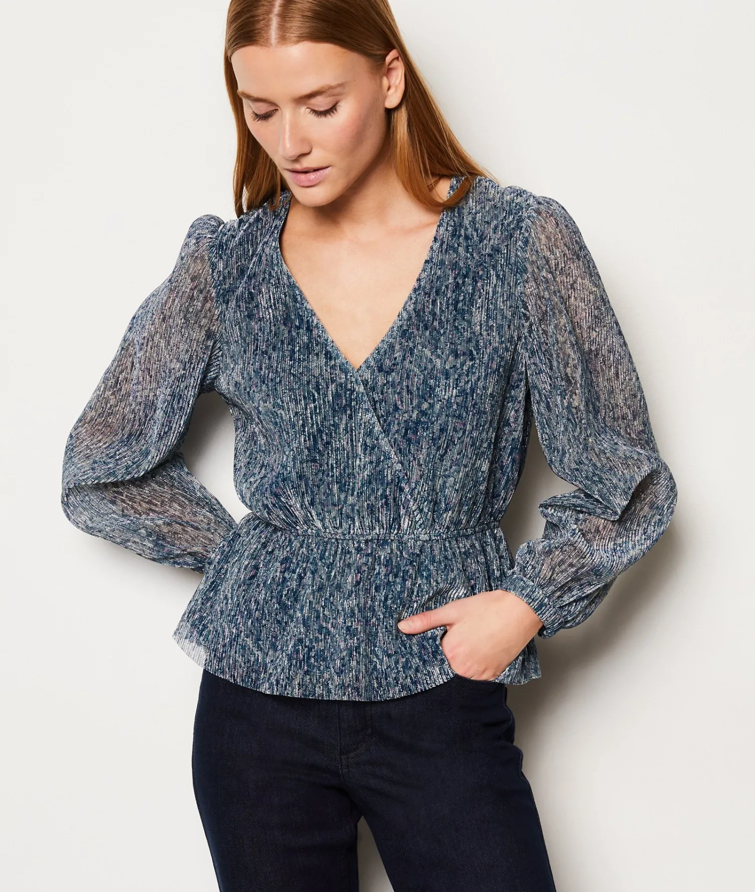 Etam Blouse manches longues irisée IMPFDMARINE Online
