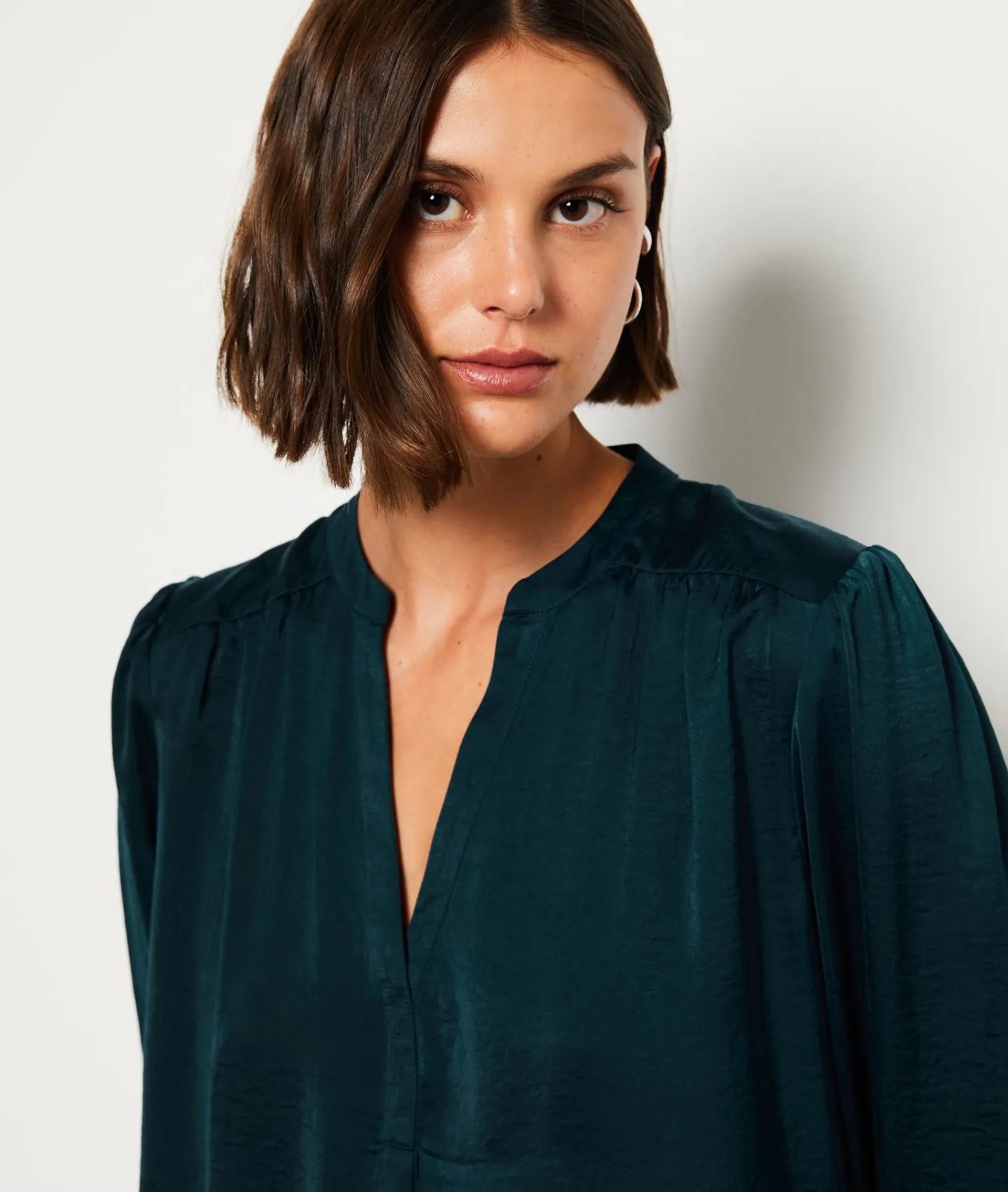 Etam Blouse satinée manches longues BLEUCANARD Store