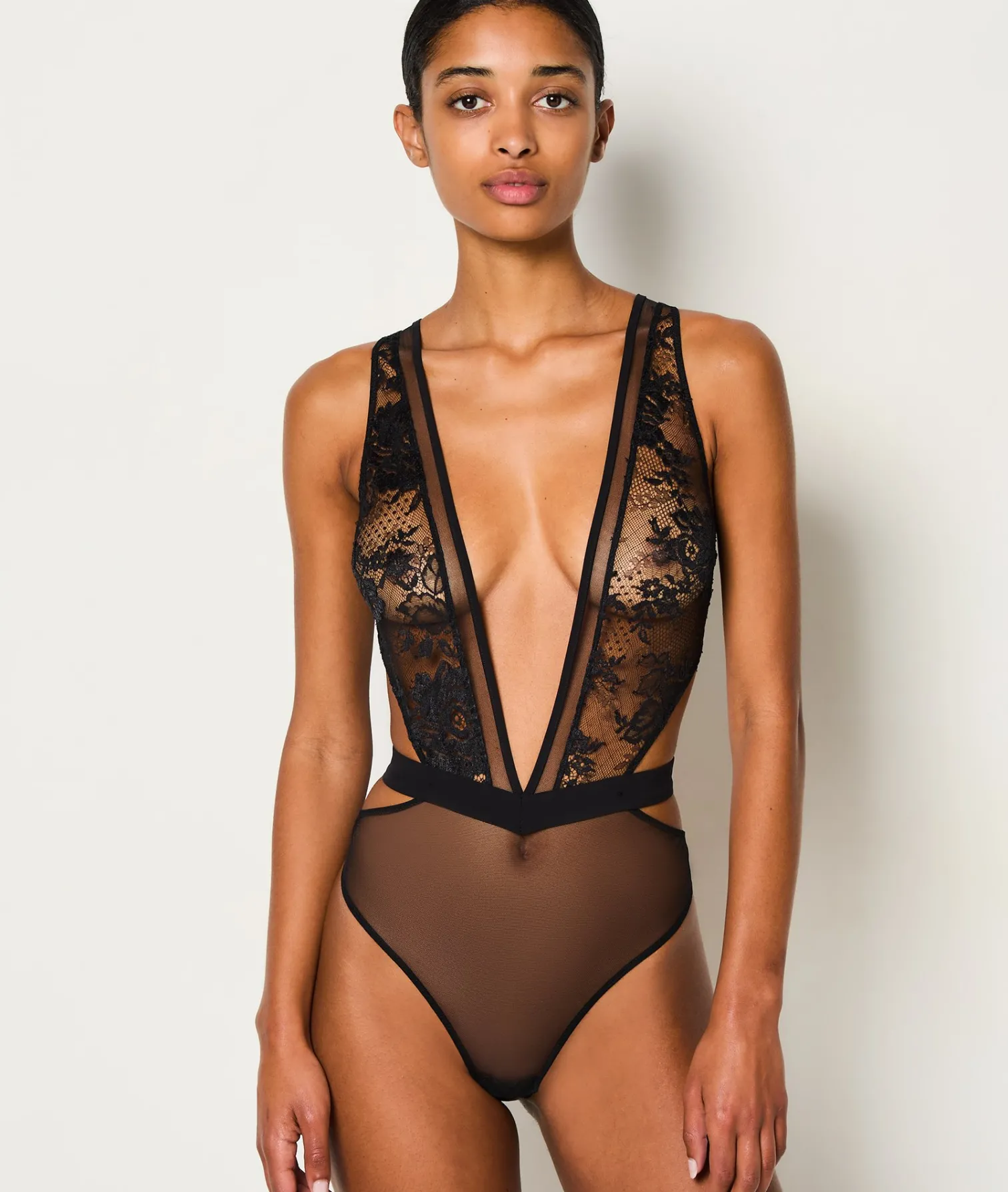 Etam Bodysuit in French Lace BLACK Best Sale