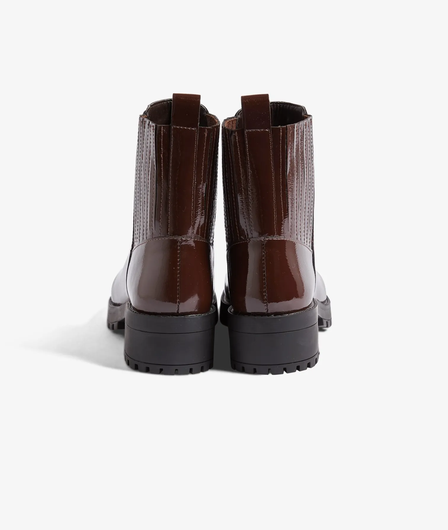 Etam Bottines vernis en cuir CHOCOLAT New