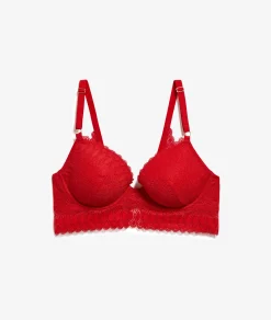 Etam Bra N.5 - The Lightly Lined Plunge Bra RED Fashion