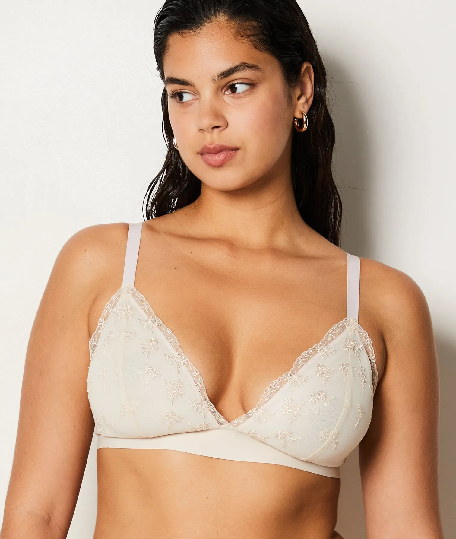 Etam Bra N.8 - The Wireless Triangle with Spacer Cups ECRU Cheap