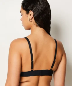 Etam Bra N.8 - The Wireless Triangle with Spacer Cups BLACK Flash Sale