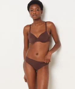 Etam Bra No. 4 - Lightly Lined Demi Bra CHOCOLAT Cheap