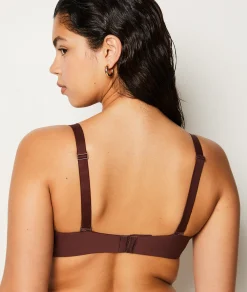 Etam Bra No. 4 - Lightly Lined Demi Bra CHOCOLAT Cheap