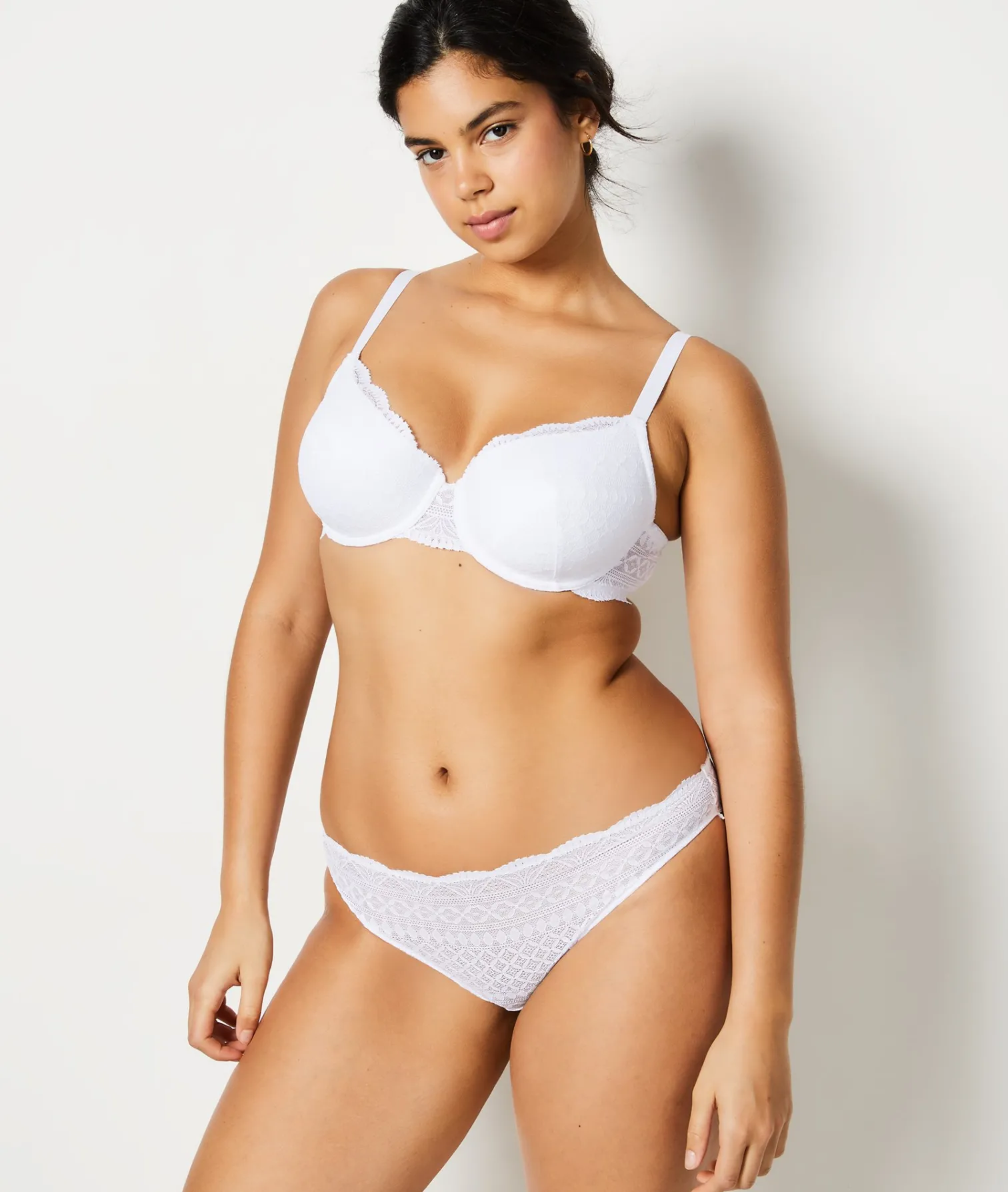 Etam Bra No. 4 - Lightly Lined Demi Bra BLANC Fashion