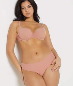 Etam Bra No. 4 - Lightly Lined Demi Bra ROSE Flash Sale