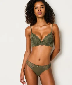 Etam Bra No. 2 - Plunging Push-Up VERTSAPIN Flash Sale