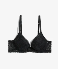 Etam Bra No. 2 - Plunging Push-Up BLACK Hot