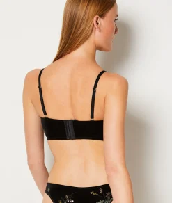Etam Bra No. 9 - The Balconette Bustier BLACK Sale