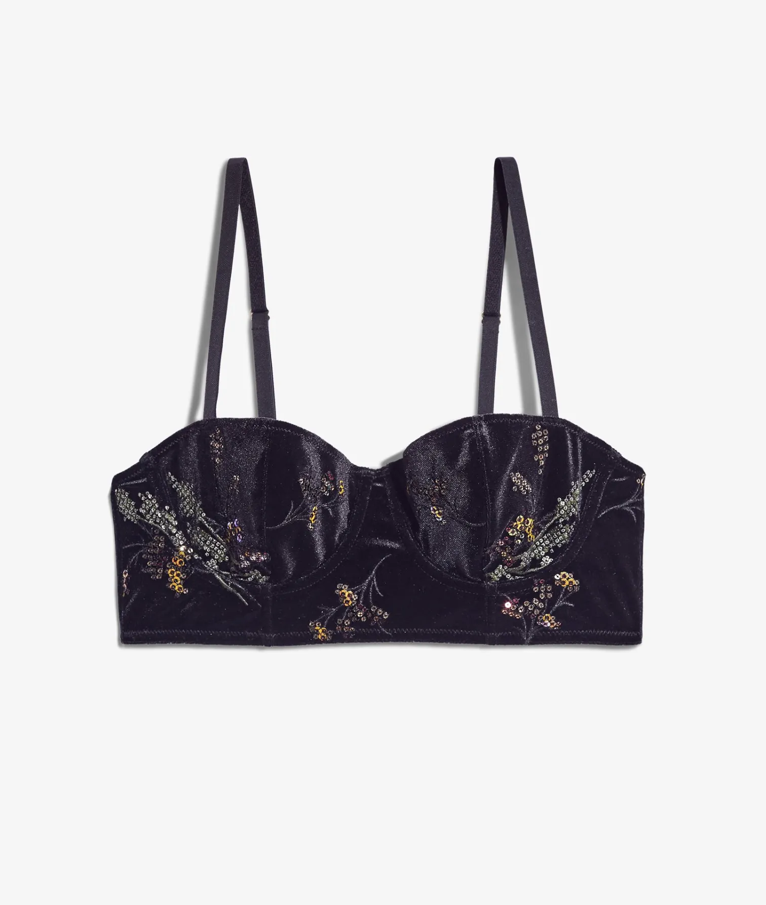 Etam Bra No. 9 - The Balconette Bustier BLACK Sale