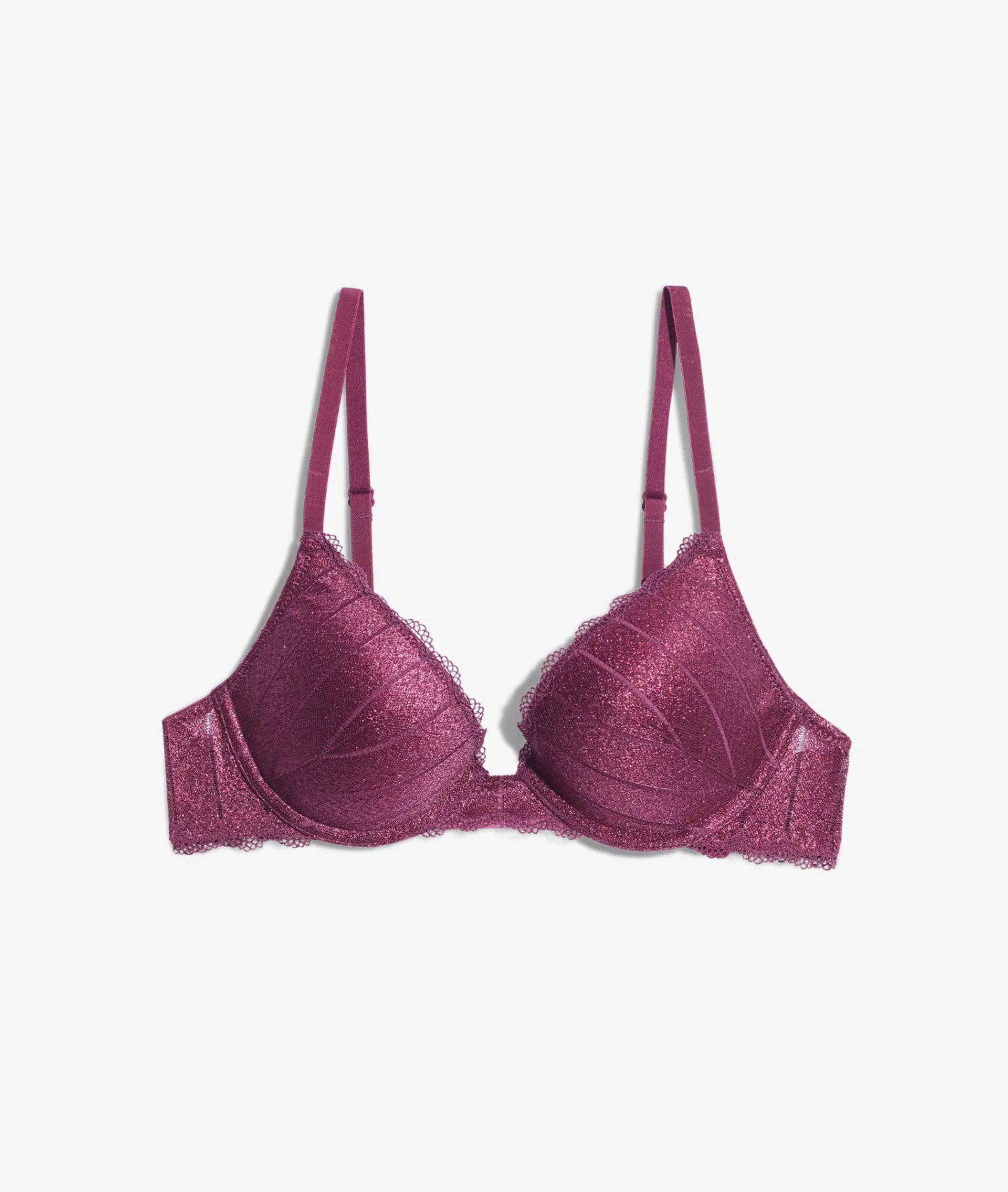 Etam Bra No. 2 - The Iridescent Plunge Push-Up PRUNE Clearance