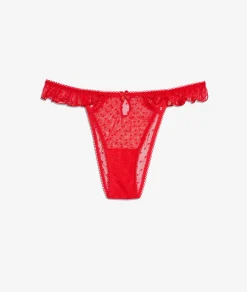 Etam Brazilian Brief in Tulle RED Shop