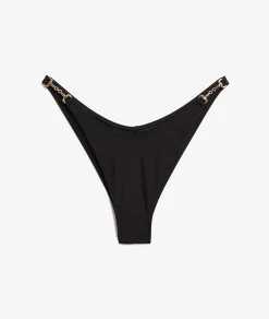 Etam Brazilian high-leg bikini bottoms with jewel details BLACK Hot
