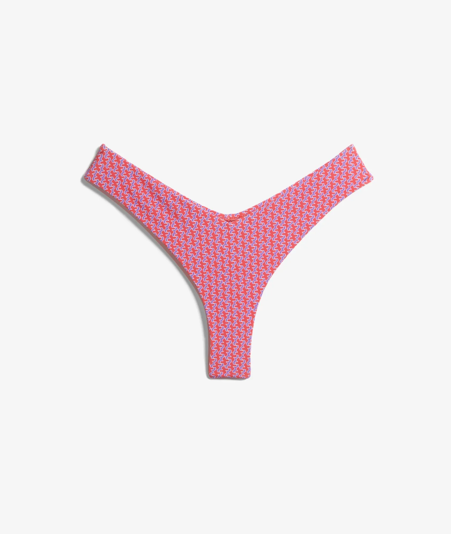 Etam Brazilian High-Leg Bikini Bottom with Pattern ROSE Outlet