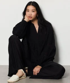 Etam Broderie Anglaise Shirt BLACK Store