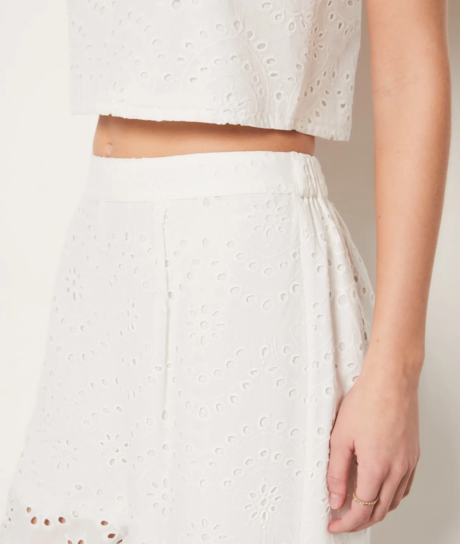 Etam Broderie Anglaise Trousers WHITE Shop