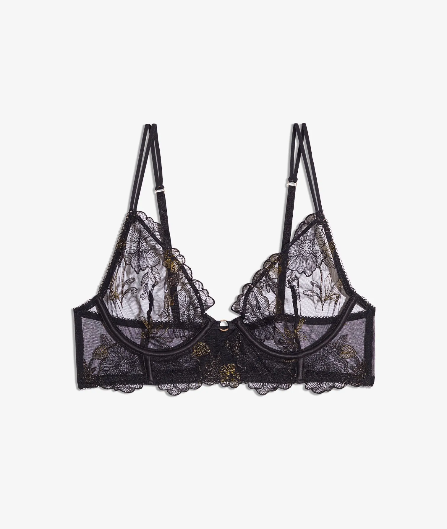 Etam Bustier with Iridescent Embroidery BLACK Cheap