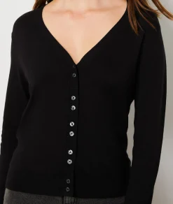 Etam Buttoned Cardigan BLACK Sale