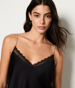 Etam Caraco à fines bretelles bijoux décolleté dentelle NOIR Shop