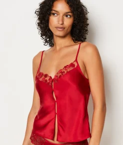 Etam Caraco détails tulle brodé ROUGE Clearance