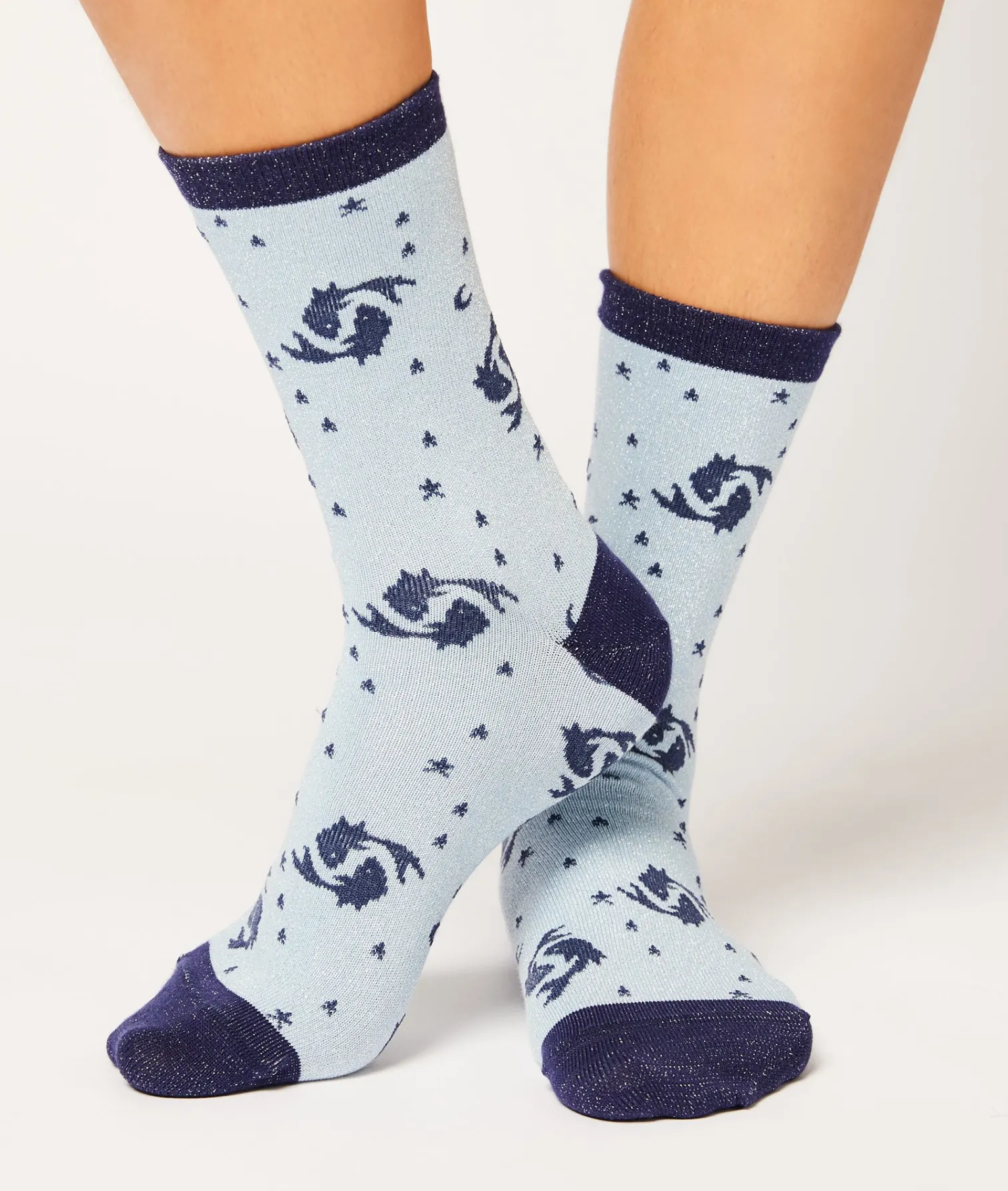 Etam Chaussettes astrologie "Poisson" MARINE Fashion