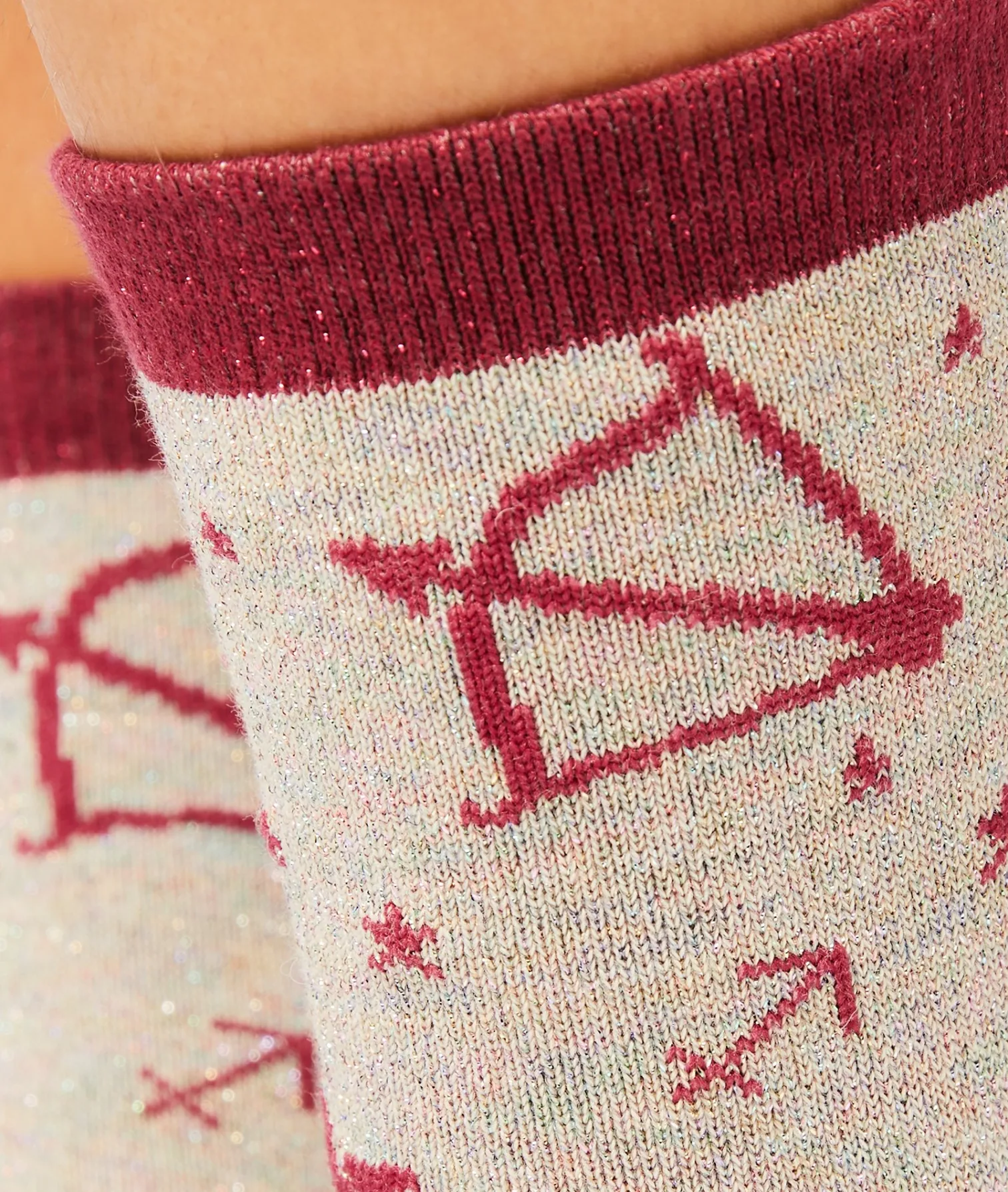 Etam Chaussettes astrologie "Sagittaire" ROUGE Fashion