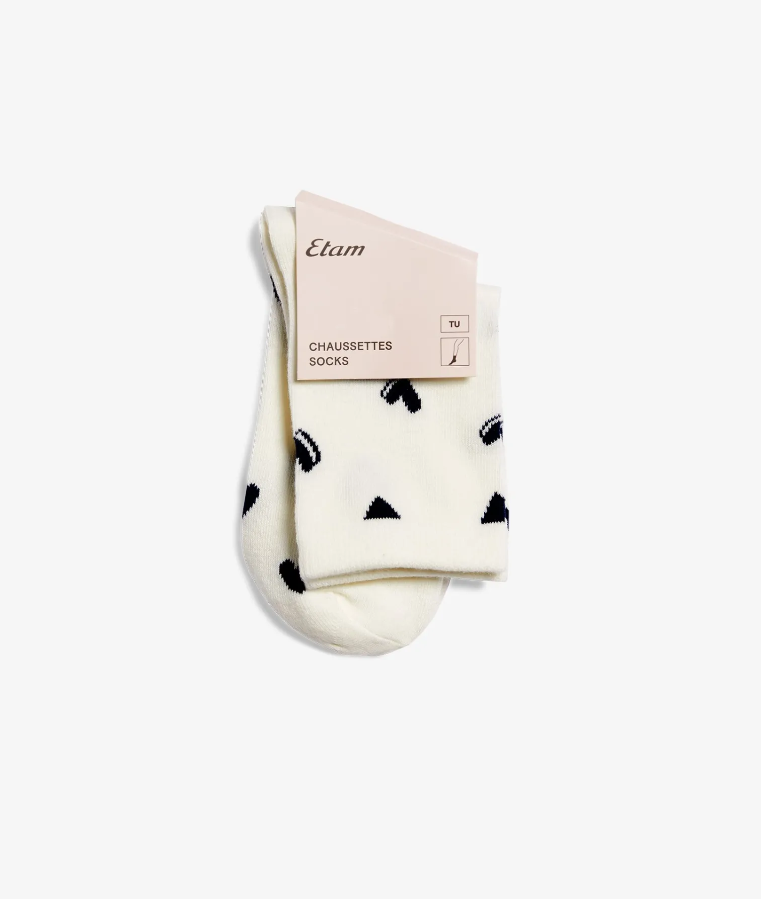 Etam Chaussettes motifs coeurs BLEUNUIT Sale