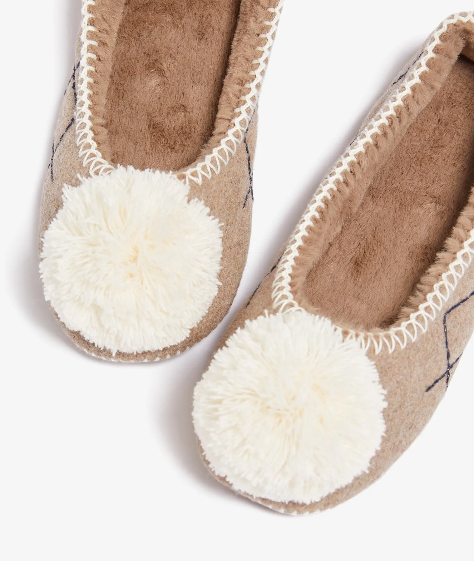Etam Chaussons ballerine ponpon GRISCLAIR Cheap