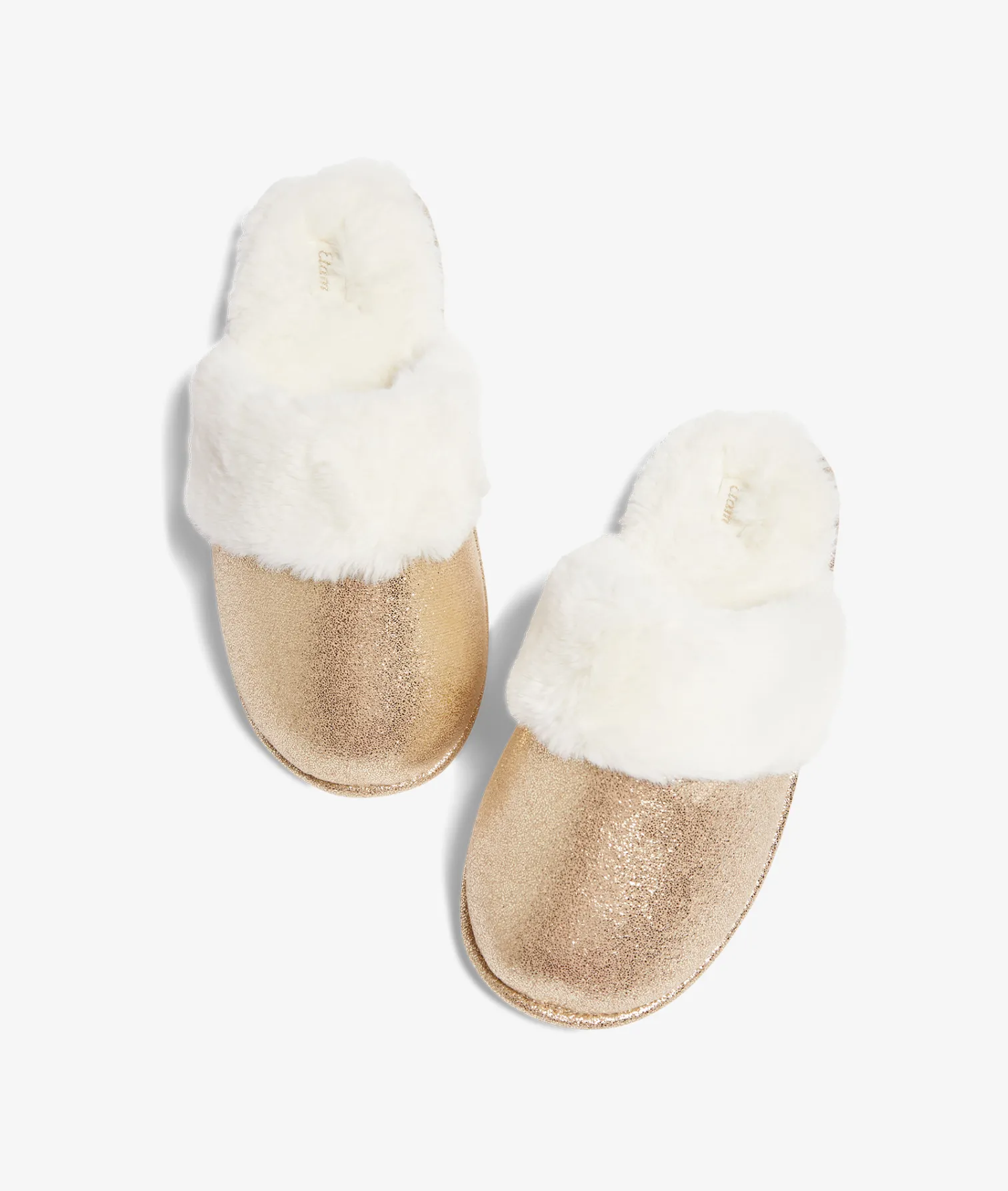Etam Chaussons mules pailletés en fourrure OR Best Sale