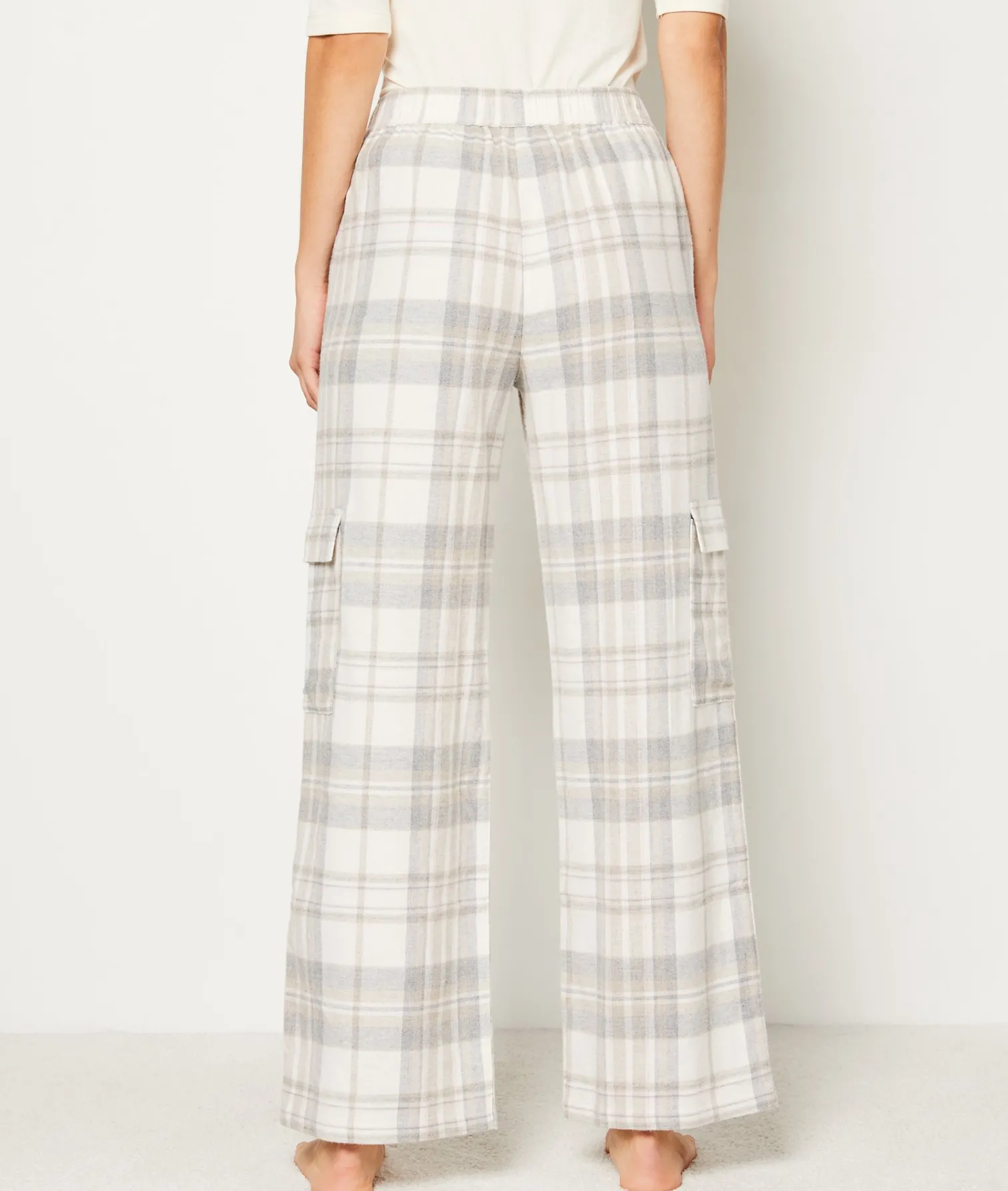 Etam Checkered Flannel Pyjama Trousers GREY Best