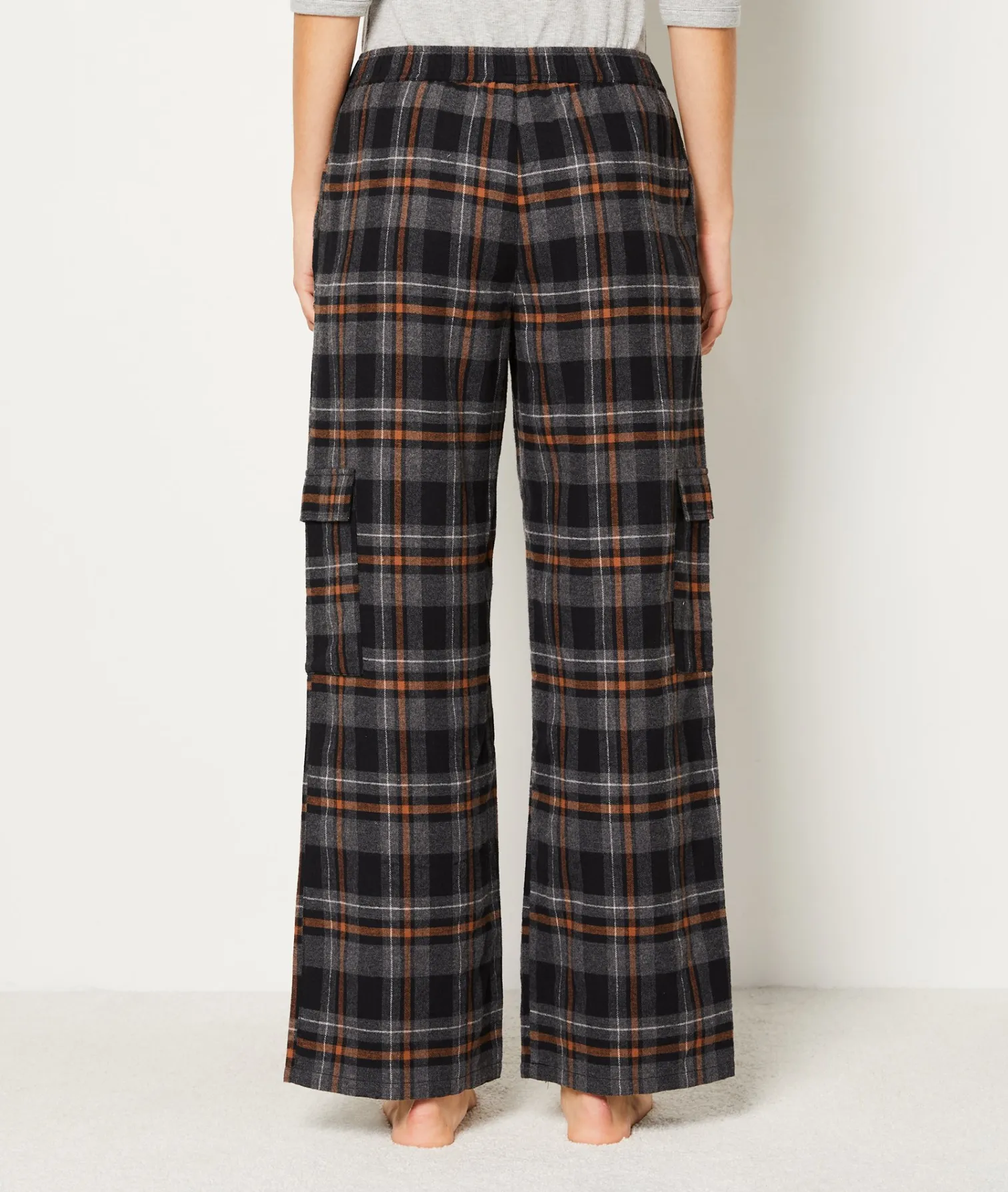 Etam Checkered Flannel Pyjama Trousers ANTHRACITE Discount