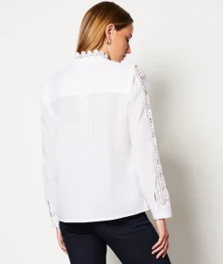 Etam Chemise boutonnée brodée ECRU Outlet