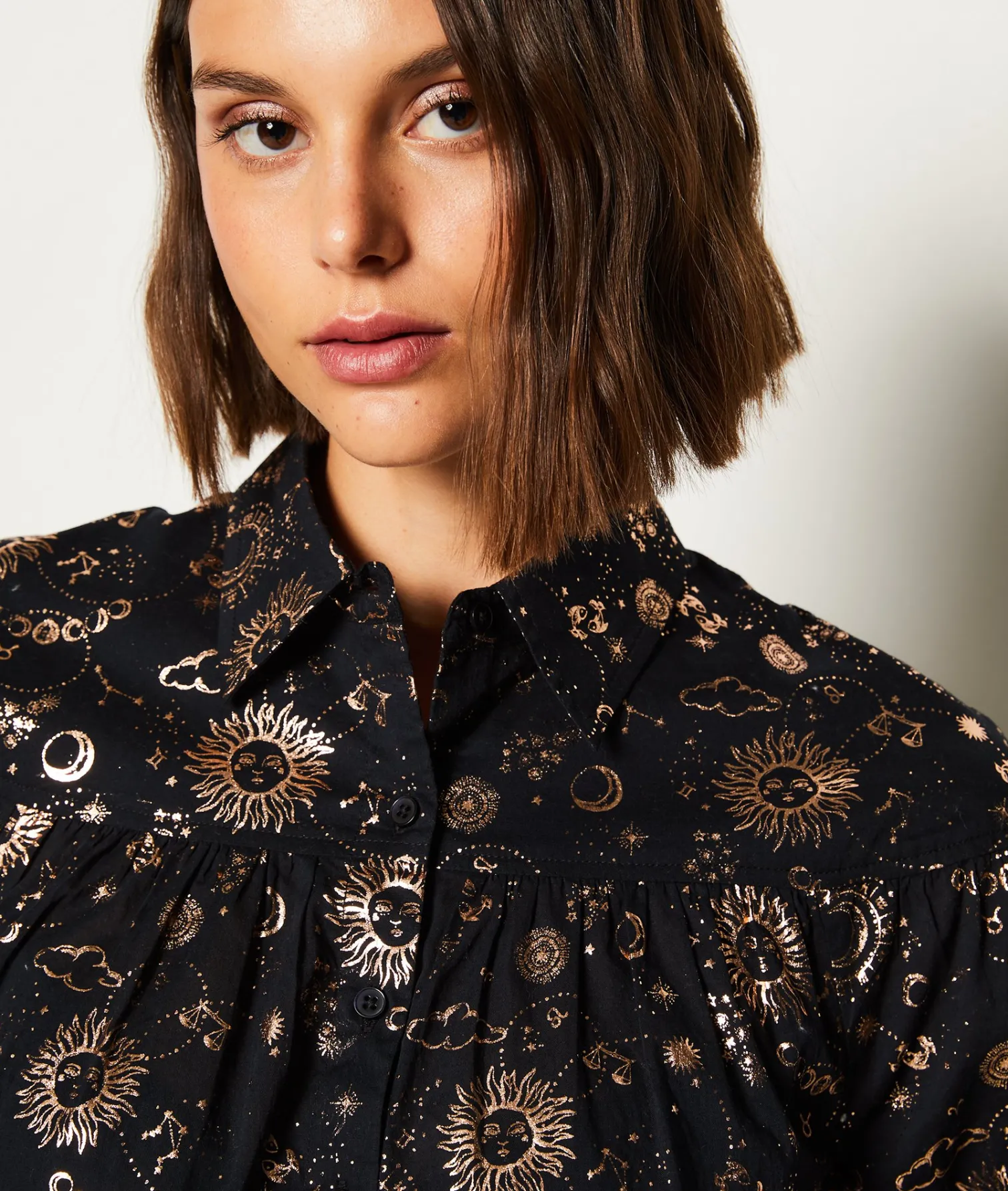 Etam Chemise de pyjama en coton imprimée constellation NOIR Online