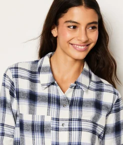 Etam Chemise de pyjama en coton à carreaux GRIS Best Sale