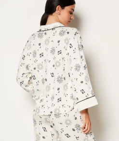 Etam Chemise de pyjama imprimée ECRU Fashion