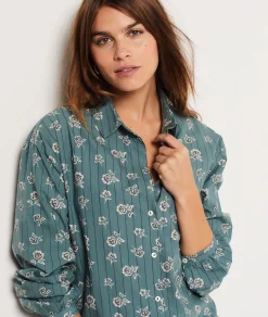 Etam Chemise de pyjama imprimée fleuri IMPFONDVERT Cheap