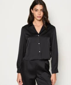 Etam Chemise de pyjama satinée NOIR Cheap