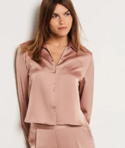 Etam Chemise de pyjama satinée BEIGE New